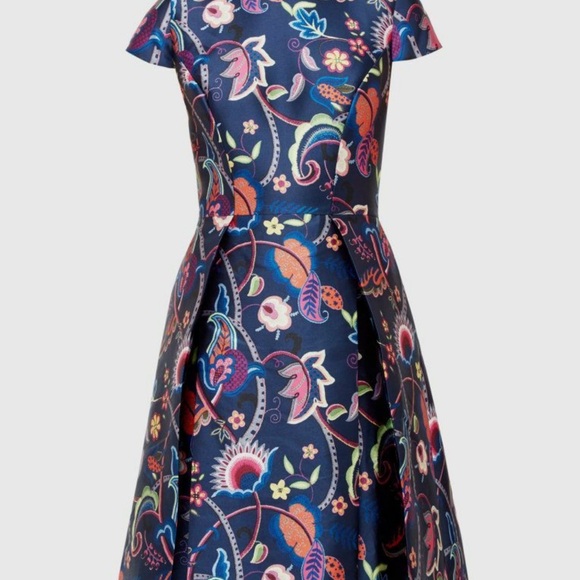 Ted Baker London Navy Floral Mini Dress - Picture 4 of 7